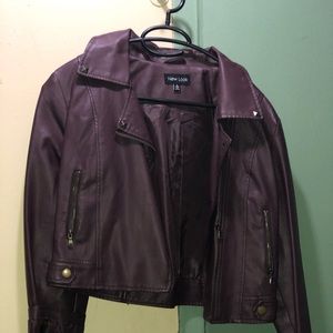 Burgundy leather jacket